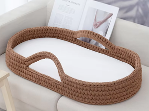 Nouveau panier de rangement pour bébé de maternelle, en corde de coton tressée, écologique, portable, avec rembourrage en mousse à mémoire de forme argentée, pour nouveau-né - Product Image 2