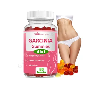 GOH Herbal Natural penjualan laris 4 In 1 penurun berat badan Gummies pelangsing Garcinia Cambogia dengan Raspberry Ketone Gummies