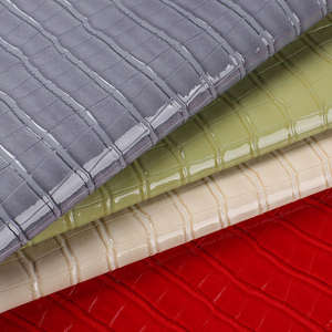 Искусственная кожа от производителя лакированная крокодиловая кожа искусственная кожа Глянцевая крокодиловая искусственная кожа для сумок обувь - Product Image 1