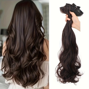 Extensions de cheveux à clipser ondulées naturelles, volume bouclé avec clips <span class=keywords><strong>BB</strong></span> invisibles et discrets, complément léger pour tous types de cheveux - Product Image 3