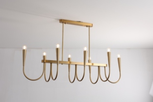 Luminaire américain de luxe en or noir Designer pour îlot de salle à manger Lustre à bras oscillant de style rétro pour le salon Suspension moderne - Product Image 2