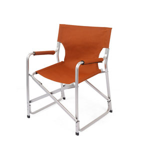 Chaise de directeur légère en alliage d'aluminium pliable pour extérieur, jardin, camping, couleur café, 61x53x83 cm - Product Image 1