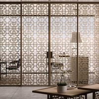 Paravent de séparation de pièce mobile en acier inoxydable de style européen, découpé au laser, creux, contemporain, décoratif et luxueux
