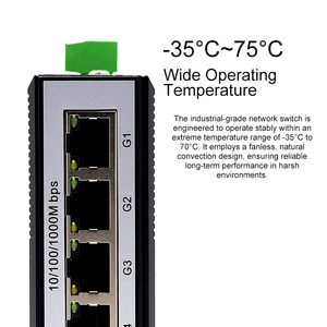 <span class=keywords><strong>Switch</strong></span> <span class=keywords><strong>Ethernet</strong></span> Industriale <span class=keywords><strong>Gigabit</strong></span> a 4 Porte con 1xUplink RJ45 + 1xSFP Montaggio su Guida DIN IEEE 802.3 AF/AT <span class=keywords><strong>Switch</strong></span> PoE per Ridondanza di Rete - Product Image 4