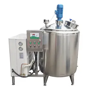 大容量500L多機能インテリジェント制御2.5pコンプレッサー垂直低温殺菌ミルク冷却貯蔵タンク