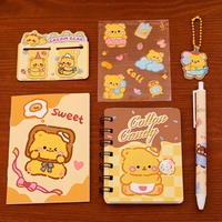 Ensemble de papeterie mignon en forme d'ours, ensemble de stylos et de cahiers de dessin animé, ensemble cadeau pour l'école et les études