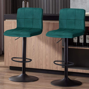 Tabourets <span class=keywords><strong>de</strong></span> bar Chaises <span class=keywords><strong>de</strong></span> bar <span class=keywords><strong>Tabouret</strong></span> pivotant réglable en hauteur avec dossier Tabourets <span class=keywords><strong>de</strong></span> <span class=keywords><strong>comptoir</strong></span> <span class=keywords><strong>de</strong></span> <span class=keywords><strong>cuisine</strong></span> en cuir velours/PU Ensemble <span class=keywords><strong>de</strong></span> chaises <span class=keywords><strong>de</strong></span> salle à manger - Product Image 2