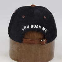 Chapeau de papa en détresse brodé personnalisé en gros Sporty Street Style 6 panneaux en tissu de velours côtelé vêtements de cérémonie et informels
