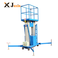 Plateforme élévatrice mobile électrique hydraulique verticale en aluminium à mât simple/double, réglable de 4 à 16 m, petite échelle de travail aérien