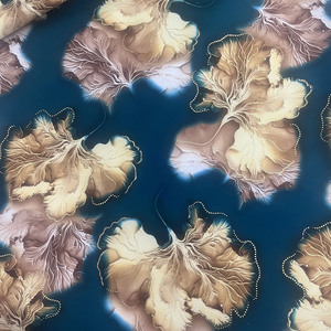 Nuova alta qualità 4 vie tessuto in poliestere elasticizzato stampa digitale copertura in tessuto con oro per le donne abbigliamento estivo - Product Image 5