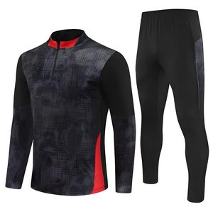 AC Milan 2526 Seizoen Voetbalkleding Zwart Rood Groen Lange Mouwen Ademend Unisex Trainingspak Set Halve Rits Gemaakt - Product Image 1