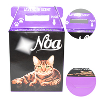 Caja de embalaje corrugada de 12kg resistente al por mayor para arena para gatos, arena fuerte, correo, laminación mate, carpeta de envío de arena para gatos