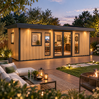 Module de divertissement préfabriqué pour jardin, idéal pour les loisirs familiaux, espace social flexible avec intérieur personnalisé et installation rapide