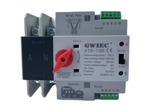 מפסק זרם אוטומטי GWIEC ATS-125a ישירות מהמפעל, דו-פאזי AC <span class=keywords><strong>220V</strong></span> 63A/100A/125A, להחלפה אוטומטית בין שני מקורות חשמל. - Product Image 4