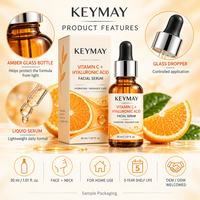 Sérum Visage Hydratant Éclaircissant Léger à la Vitamine C et à l'Acide Hyaluronique – Marque Privée OEM ODM Vente en Gros
