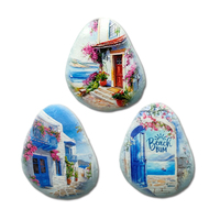 Aimant de réfrigérateur souvenir touristique en résine 3D Crète Santorin Grèce