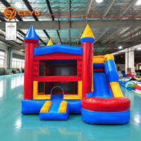 Ceyu Château Gonflable Commercial Thème Flamme avec Toboggan et Piscine, Combo Gonflable pour Enfants, Location pour Fêtes, Vente en Gros