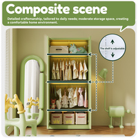 Armoire en acier moderne, armoire métallique multicolores pour le rangement de la chambre