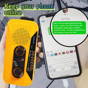 Dropshipping Oferta Especial <span class=keywords><strong>Radio</strong></span> De Emergencia Climática NOAA Solar A Manivela Recargable AM/FM WB Portátil - Product Image 3
