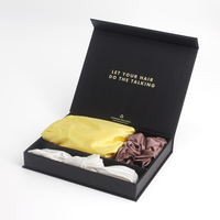Logo personnalisé produit de luxe en soie foulards satin cheveux bonnet emballage boîte-cadeau pour bonnets