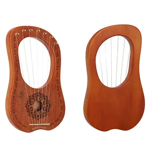 Pabrik Grosir Alat Musik Padat Mahoni Lyra Harpa Gitar OEM Diterima