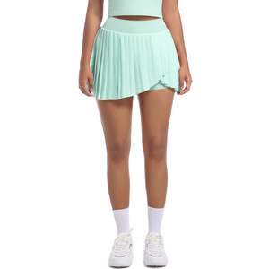 XW-7083 ukuran besar ramping kebugaran lipit kustom pakaian olahraga wanita Gym pinggang tinggi grosir olahraga tenis atletik rok - Product Image 4