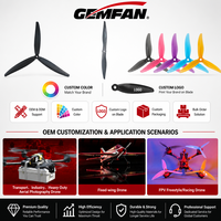 Hélices de drone FPV GEMFAN légères 75 mm-2, hélices à 2 pales en PC, pas de 0,9 pouce, faible dragage, pour micro-drones