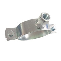 Collier de tuyauterie en acier à finition zinc robuste - Anneau simple pour la climatisation et la suppression d'incendie