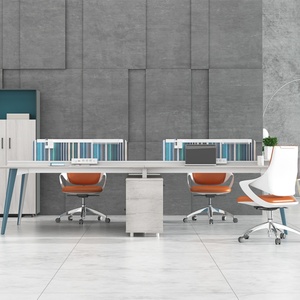 Professional 3 Person Modern Office Furniture Ergonomic Cubicles Partitions Office <b>Desks</b> Workstations - Product Image 6