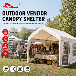 Tente de marché robuste FEAMONT 10x20 pieds, tente de vente extérieure, auvent d'exposition imperméable pour événements commerciaux et <span class=keywords><strong>location</strong></span> - Product Image 1