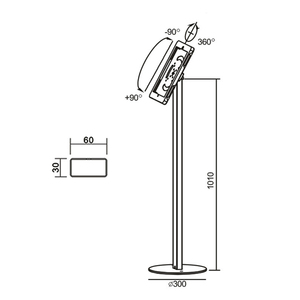 מחשב לוח נגד גניבה מחשב לעמוד מאובטח רצפת מתכת לעמוד עם תכונת נעילת מפתח - Product Image 5