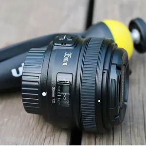 Оптовые продажи акп сумка для фотокамеры-Объектив Yongnuo YN 35 мм F2 для Canon, широкоугольный объектив с фиксированной автофокусировкой и широкой диафрагмой, с креплением EF и сумкой для объектива EOS