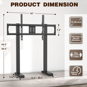 Soporte Universal Ajustable en Altura <span class=keywords><strong>para</strong></span> <span class=keywords><strong>Mesa</strong></span> con Dos Patas, Soporte <span class=keywords><strong>de</strong></span> Escritorio <span class=keywords><strong>para</strong></span> <span class=keywords><strong>TV</strong></span> LCD Plasma VESA <span class=keywords><strong>para</strong></span> Pantallas <span class=keywords><strong>de</strong></span> 32-<span class=keywords><strong>86</strong></span> <span class=keywords><strong>Pulgadas</strong></span> - Product Image 4
