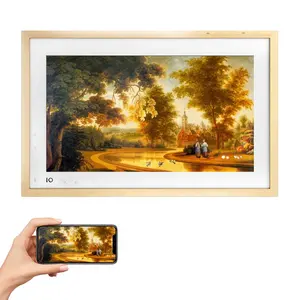 BOE 21,5 ''full hd 1080p android телефон app цифровая холщовая рамка с адаптером питания с эффектом масляной живописи