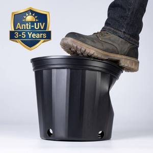 Pots de Pépinière Ronds en Plastique Noir pour Jardin de 1 2 3 5 6 7 10 15 20 25 Gallons, Pots à Fleurs en Plastique Noir de 15 Gallons - Product Image 3