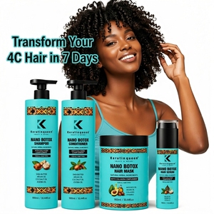 Shampooing et après-<span class=keywords><strong>shampoing</strong></span> sans parabènes anti-frisottis 900 ml au beurre de karité, soin Nano Botox pour <span class=keywords><strong>cheveux</strong></span> <span class=keywords><strong>crépus</strong></span>, bouclés et afro 4C - Product Image 1