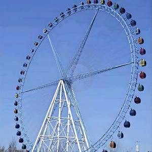 Grande roue géante de 65 m, manège de parc d'attractions, roue panoramique extérieure pour vue sur la skyline de la ville - Product Image 6