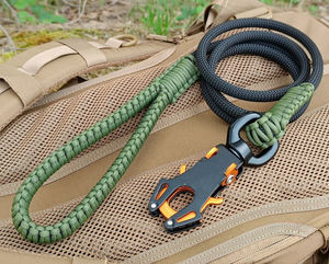 Ağır alüminyum tutuşunu tırmanma halat köpek tasma Paracord örgülü kolu ve kurbağa 360 klip - Product Image 1