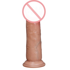 Vibrator Dildo Silikon Cair dengan Simulasi Kulit Otot TPE yang Lembut untuk Masturbator Wanita dan Mainan Tongkat Getar Dewasa - Product Image 3