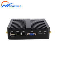 HQ011 Mini PC sans ventilateur bon marché J1900 J1800 N2830 Dual LAN 2 * RS232 COM Low Power Win10/11 Linux Embedded Micro Desktop Computer