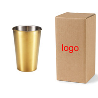 32 oz. Mug à bière de stade en acier inoxydable entièrement enveloppé de plastique, avec couvercle coulissant, couleurs jaune, orange, bleu, vert, or