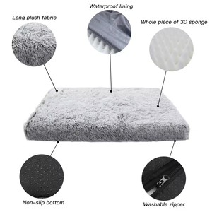 Großhandel Luxuriöse, umweltfreundliche, orthopädische Anti-Angst-Haustiermatratze aus Schaumstoff mit weichem Plüschbezug für große Hunde - Product Image 2