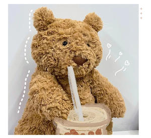 Juguete de peluche de oso de Barcelona, almohada de tela de algodón Súper suave, regalo de cumpleaños con relleno de PP - Product Image 5