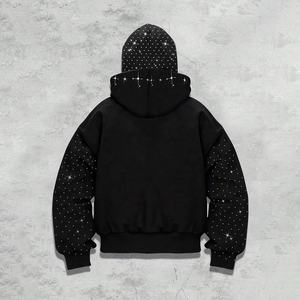 Sudadera con Capucha <span class=keywords><strong>Ninja</strong></span> para Hombre, Diseño Personalizado con Estampado Gráfico, Estilo Punk Urbano, Adornada con Pedrería, de Fábrica de Ropa Urbana para Hombre - Product Image 2