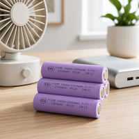 Nouvelle batterie cylindrique au lithium rechargeable de qualité A 18650 2000mAh 3.7V 800 cycles pour petits ventilateurs et chargeurs portables