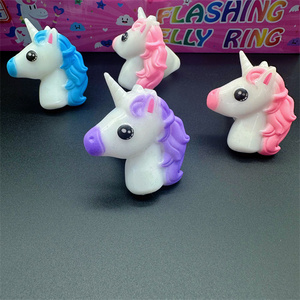 Anillo de juguete de unicornio con luces, diseño de cabeza de animal, luz de dedo para fiesta, anillo LED con forma de animal, regalo de alta calidad - Product Image 5