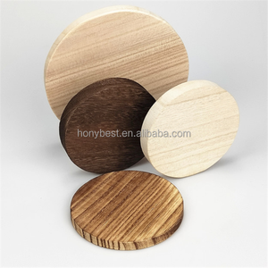 Plaques rondes de gravure laser vierges sous-verre de tasse à boire, plateaux de base de cercle en bois <span class=keywords><strong>pour</strong></span> bricolage, décoration, <span class=keywords><strong>cuisine</strong></span> - Product Image 3