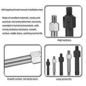 Llave de hilo, juegos de herramientas de inserción de hilo autorroscante, llave inglesa, juego de otras herramientas manuales, caja, Material endurecido, fuerza distribuida uniformemente - Product Image 4