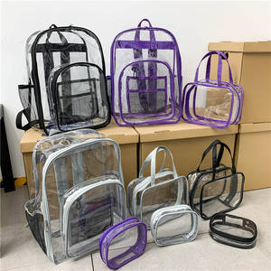 Custom <b>Clear</b> Pvc Backpack <b>Clear</b> <b>Plastic</b> <b>Bag</b> <b>Clear</b> Backpack Transparent Backpack - Product Image 1