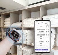 Lecteur RFID portable ABS 902-928 MHz, montre, étiquette RFID UHF, scanner de lavage, compatible BT5.1, système d'exploitation Android, étanchéité IP65, blanchisserie